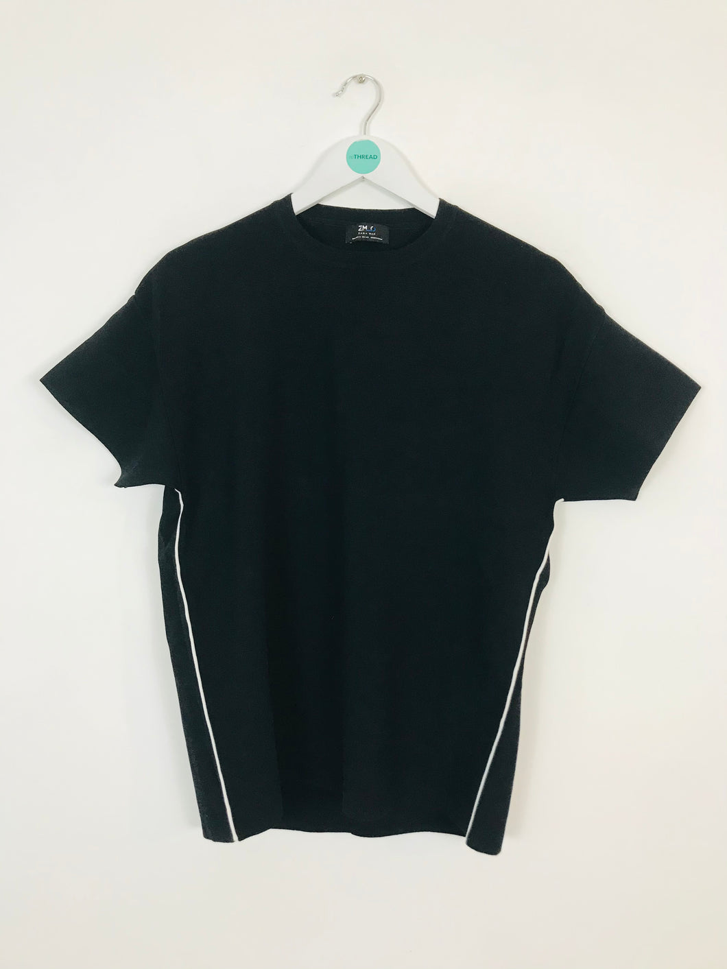 Zara Men’s Short Sleeve Knit Tshirt | M | Black