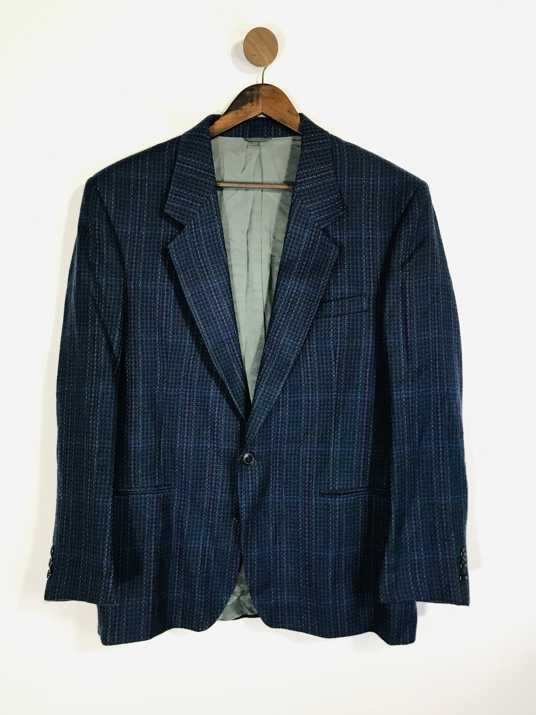 Givenchy Men's Tweed Smart Blazer Jacket | 42 | Blue