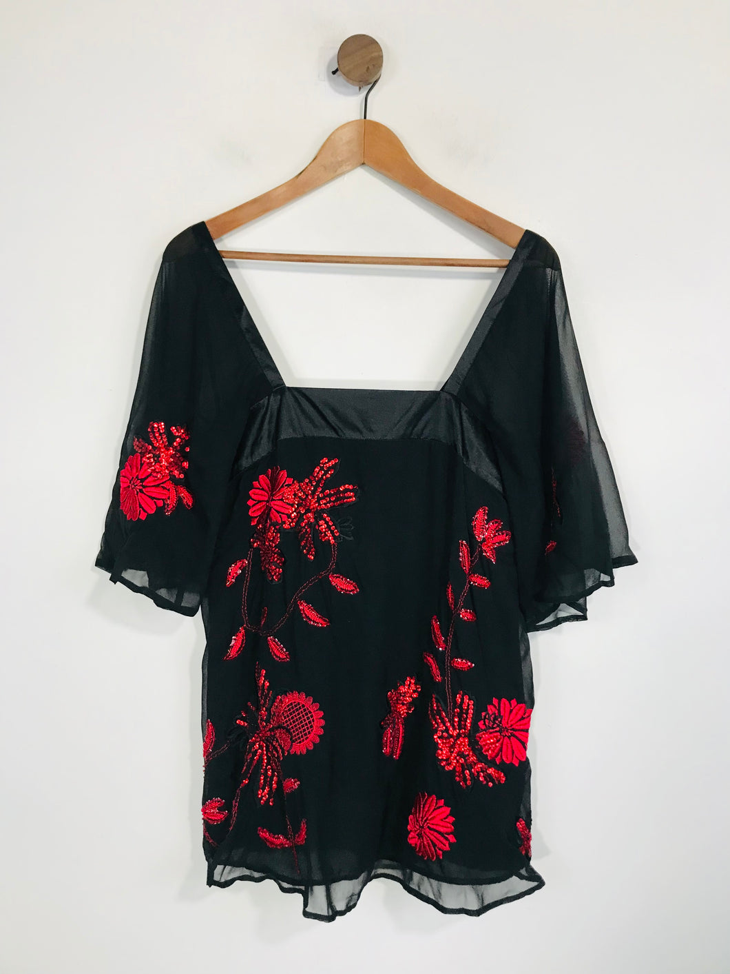 Coast Women's Silk Floral Blouse | UK10 | Black