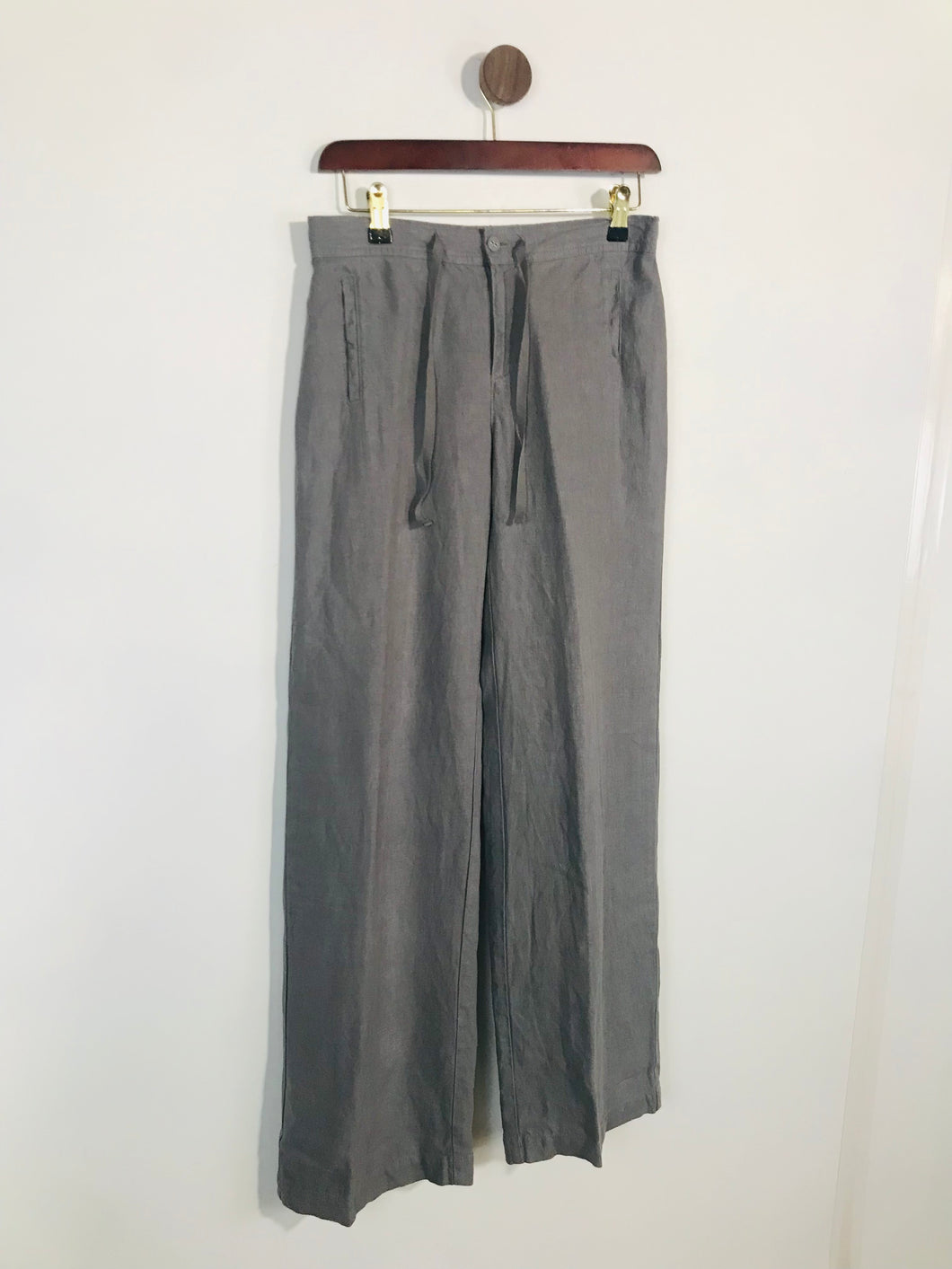 The White Company Women's Linen Casual Trousers | XS UK6-8 | Grey