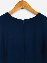 Load image into Gallery viewer, Gail Hoppen Women&#39;s Wool Sleeveless A-Line Dress | UK10 | Blue
