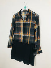 Load image into Gallery viewer, Zara Womens Shirt With Skirt Mini Dress | XS UK6-8 | Black and navy
