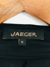 Load image into Gallery viewer, Jaeger Women’s Long Sleeve V-neck Wrap Dress | XL UK16-18 | Black
