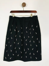 Load image into Gallery viewer, Laura Ashley Women&#39;s Embroidered Giraffe A-Line Skirt | UK10 | Grey

