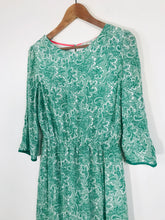 Load image into Gallery viewer, Boden Women&#39;s Paisley A-Line Dress | UK12 | Green
