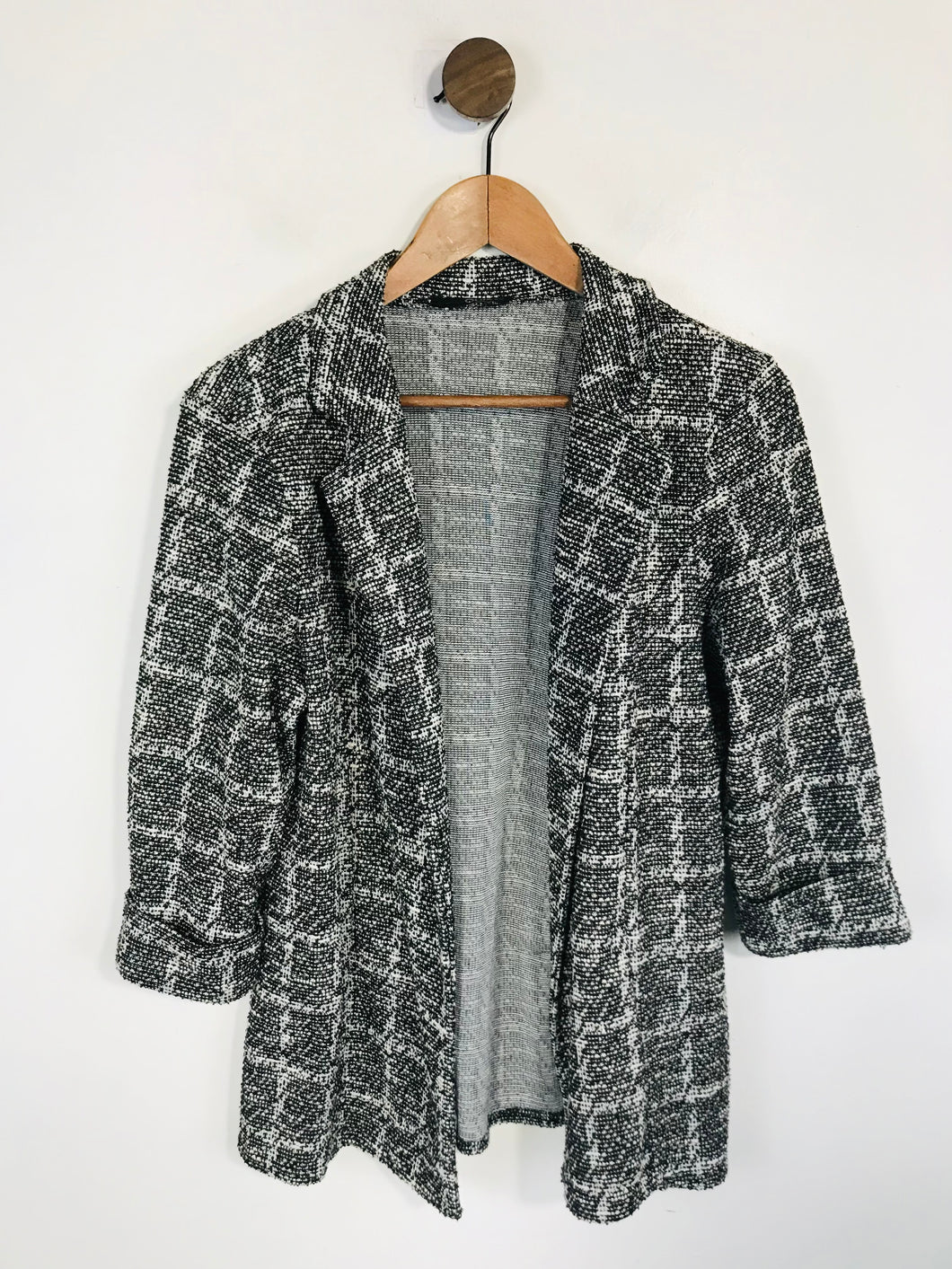 Quiz Women's Tweed Blazer Jacket | EU42 UK14 | Black