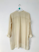 Load image into Gallery viewer, Cos Women’s Longline Oversized Shirt | 36 UK10 | Cream Beige
