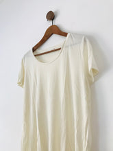 Load image into Gallery viewer, COS Women’s 100% Silk Scoop Neck T-Shirt | M UK12 | Beige
