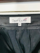 Load image into Gallery viewer, Damsel in a Dress Women&#39;s Slim Satin Smart Trousers | UK12 | Black
