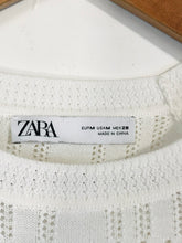 Load image into Gallery viewer, Zara Women&#39;s Lace T-Shirt | M UK10-12 | White
