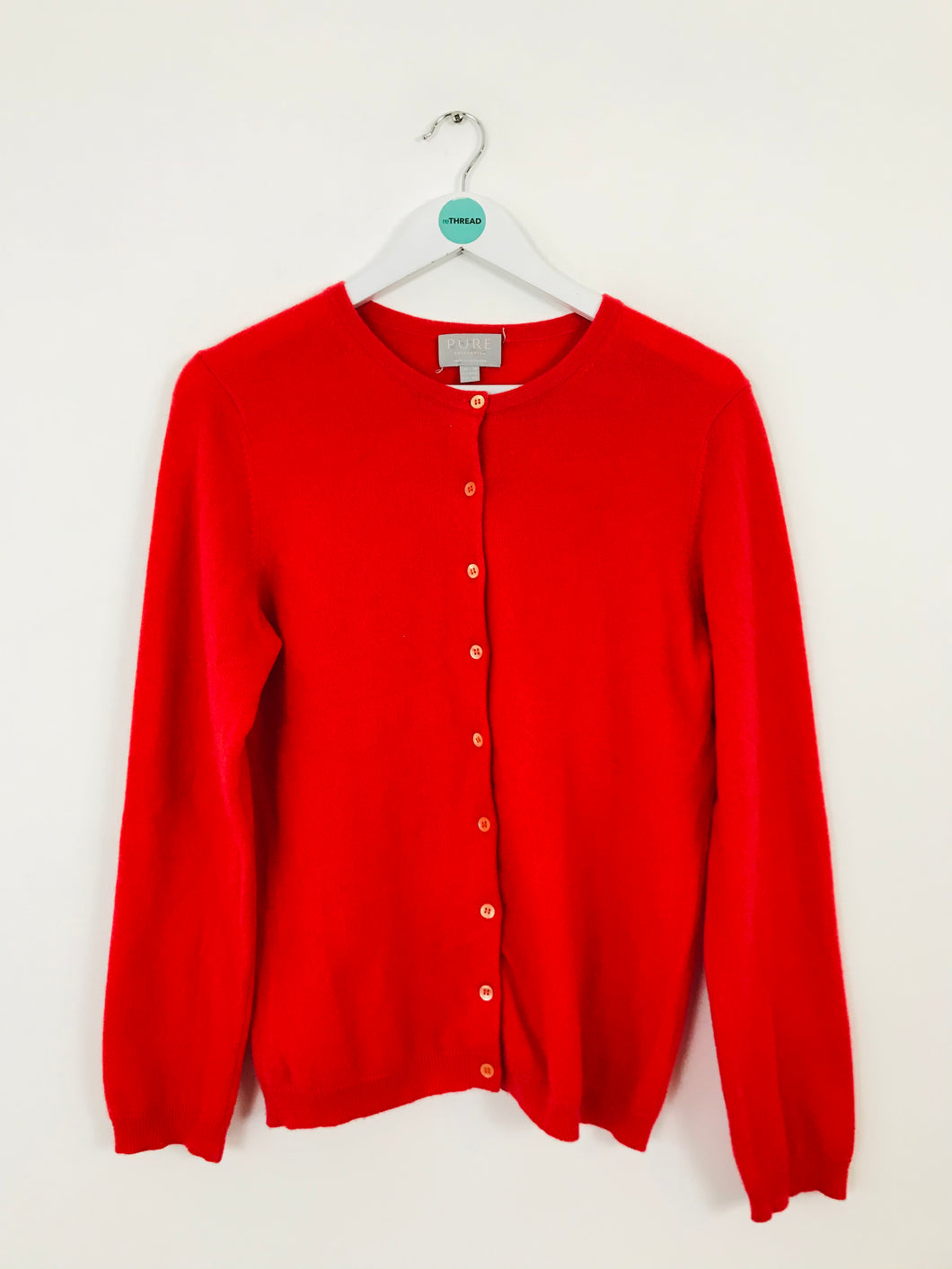 Pure Collection Women’s Cashmere Knit Cardigan | UK14 | Red