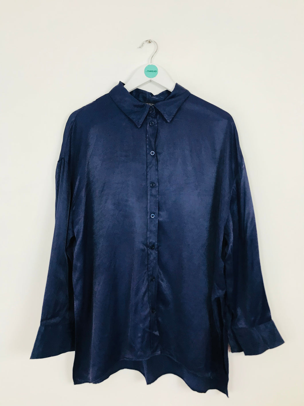 Zara Women’s Oversized Shirt | S | Navy Blue