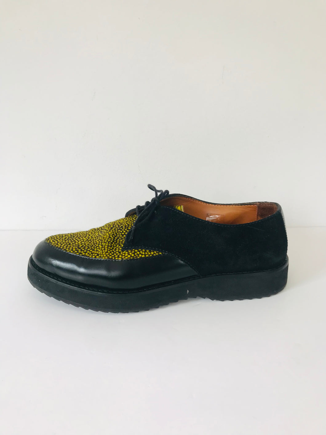 Bimba & Lola Women's Leather Derby Shoes | 39 UK6 | Black
