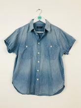 Load image into Gallery viewer, Ralph Lauren Womens Short Sleeve Denim Shirt | UK10 | Blue

