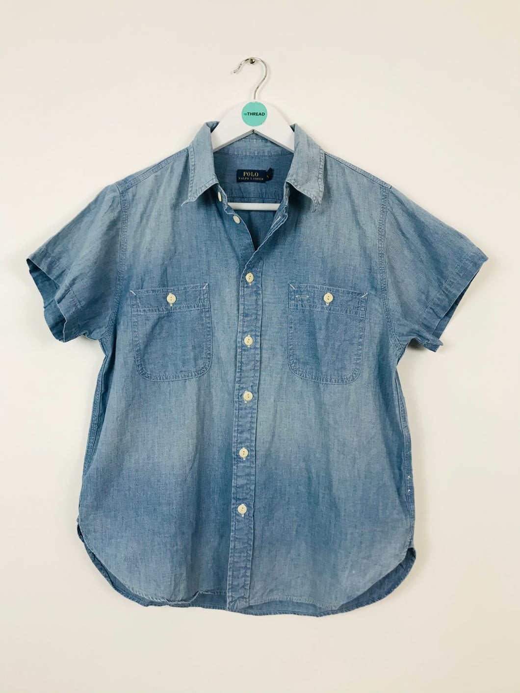 Ralph Lauren Womens Short Sleeve Denim Shirt | UK10 | Blue