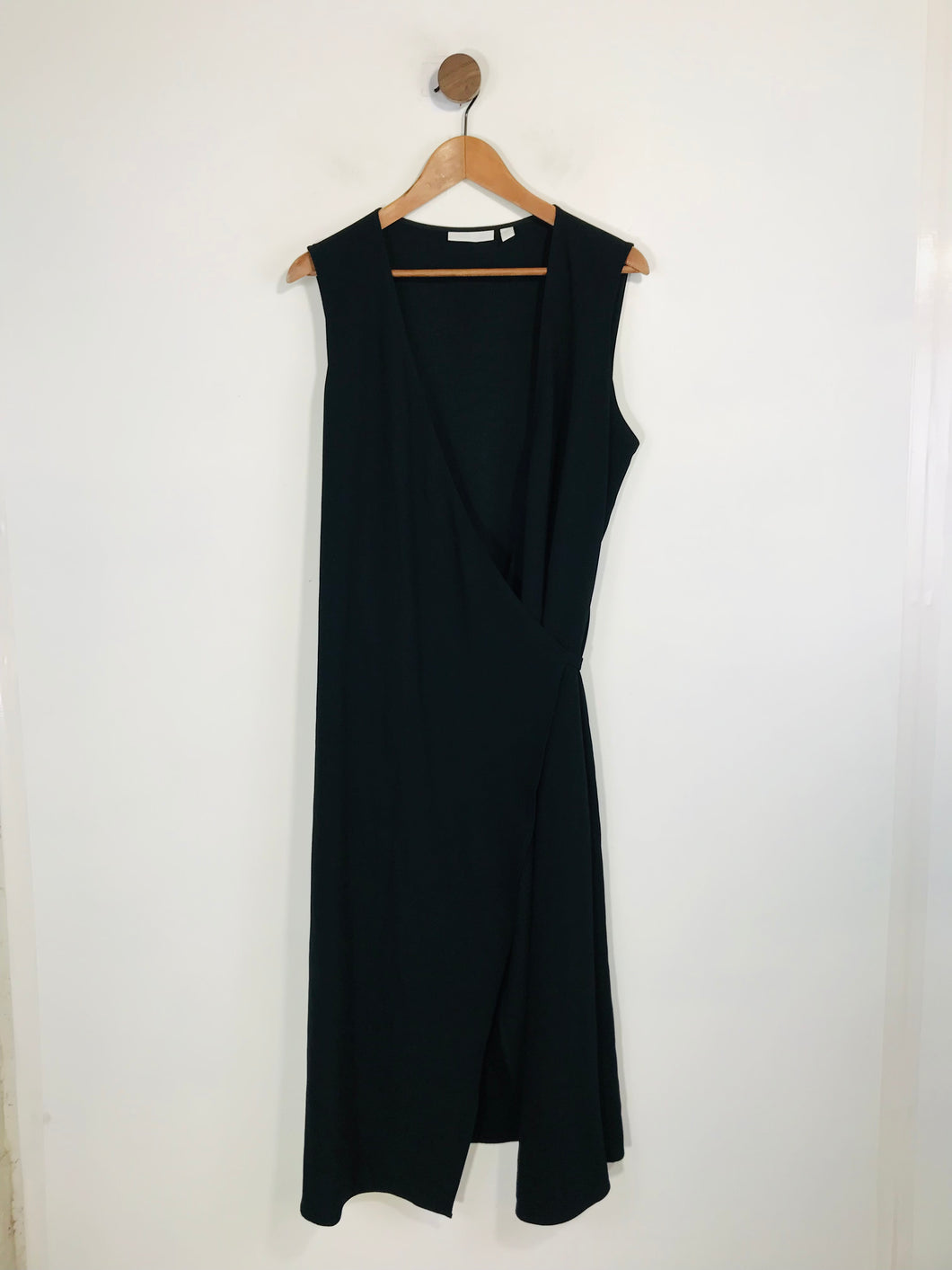 The White Company Women's Wrap Midi Dress | UK16 | Black