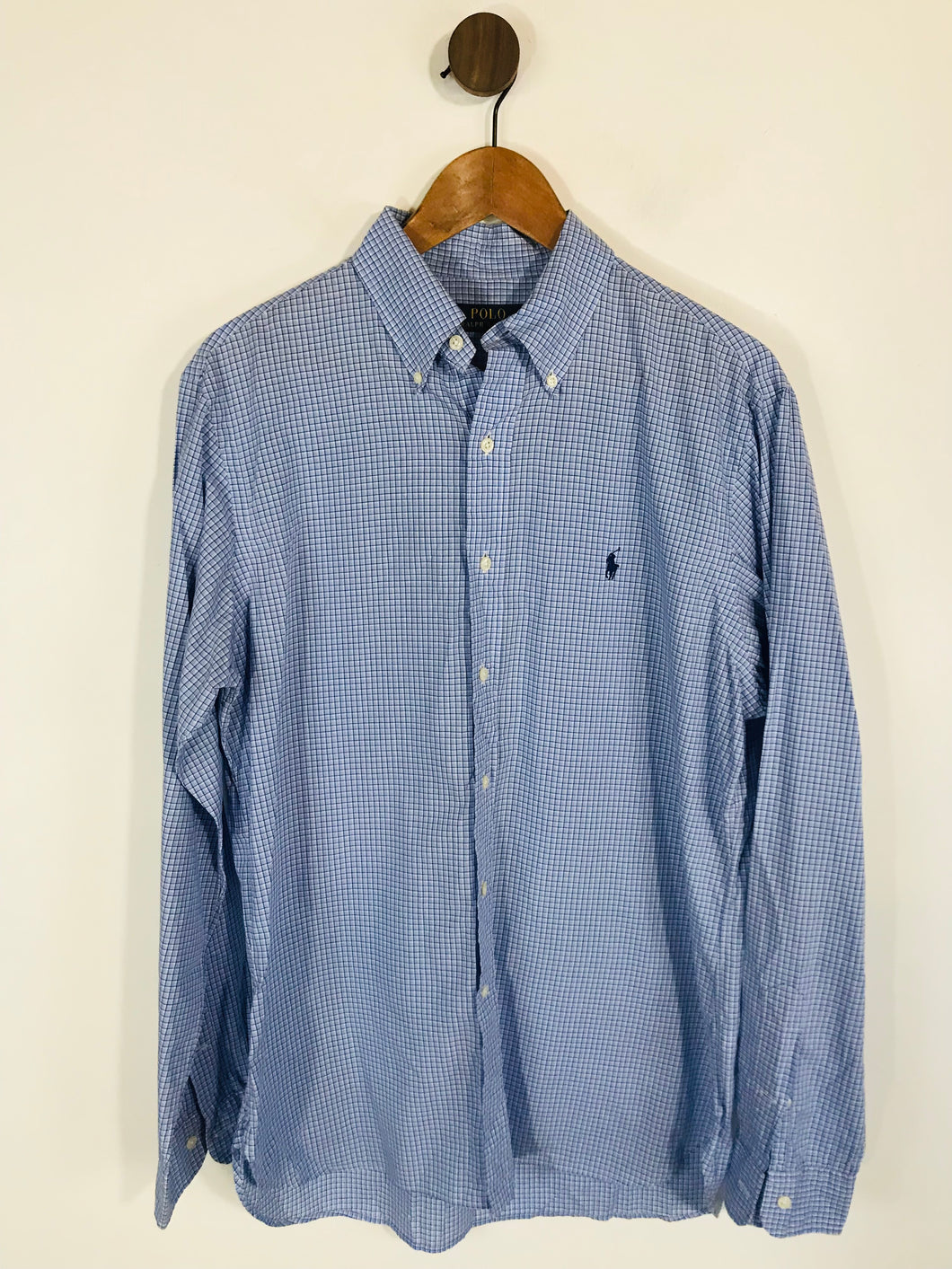 Polo Ralph Lauren Men's Check Button-Up Shirt | 16 | Blue