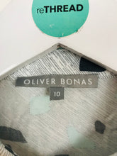 Load image into Gallery viewer, Oliver Bonas Women’s Printed Long Sleeve Shirt | UK10 | Grey
