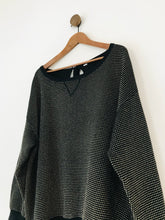 Load image into Gallery viewer, And/Or John Lewis Women&#39;s Metallic Jumper | M | Black
