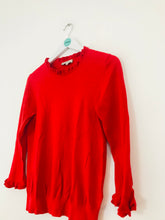 Load image into Gallery viewer, Hobbs Women’s Ruffle Jumper | S UK8 | Red
