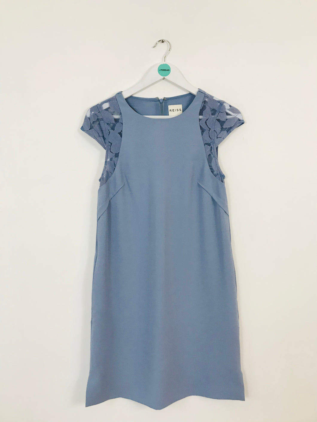 Reiss Women’s Mini Lace Shift Dress | UK8 | Blue