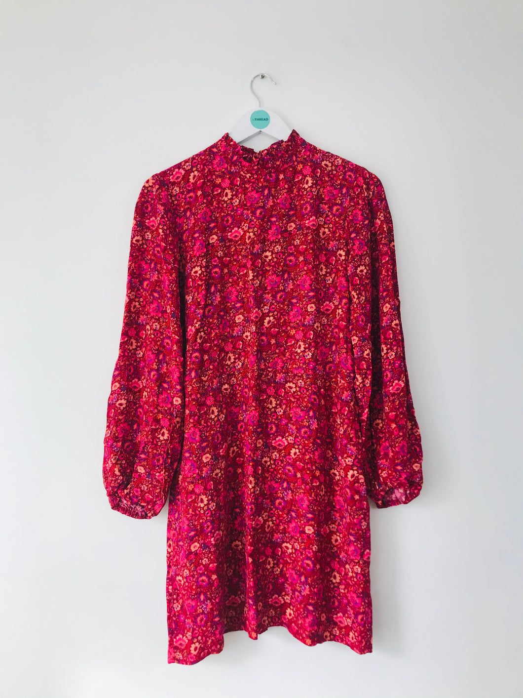 Anthropologie Women’s Long Sleeve Floral Shirt Dress | UK12 | Multicoloured