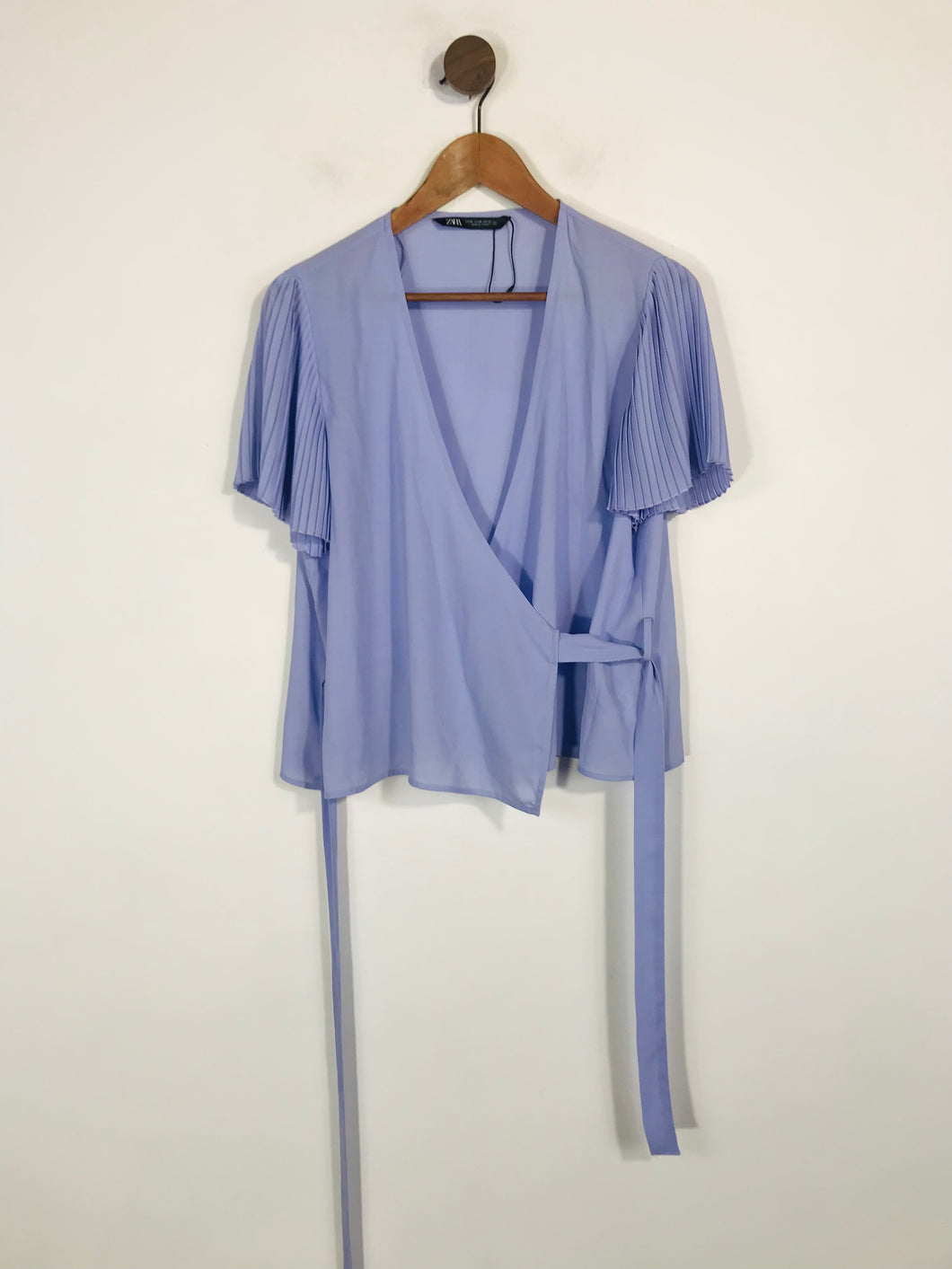 Zara Women's Wrap Blouse | XL UK16 | Blue