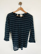 Load image into Gallery viewer, Massimo Dutti Women&#39;s Long Sleeve Striped T-Shirt | S UK8 | Blue
