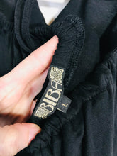 Load image into Gallery viewer, Biba Women&#39;s Boho Halter Neck Maxi Dress | L UK14 | Black

