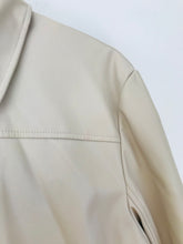 Load image into Gallery viewer, Topshop Women&#39;s Faux Leather Belted Overcoat Workwear Jacket | M UK10-12  | Beige
