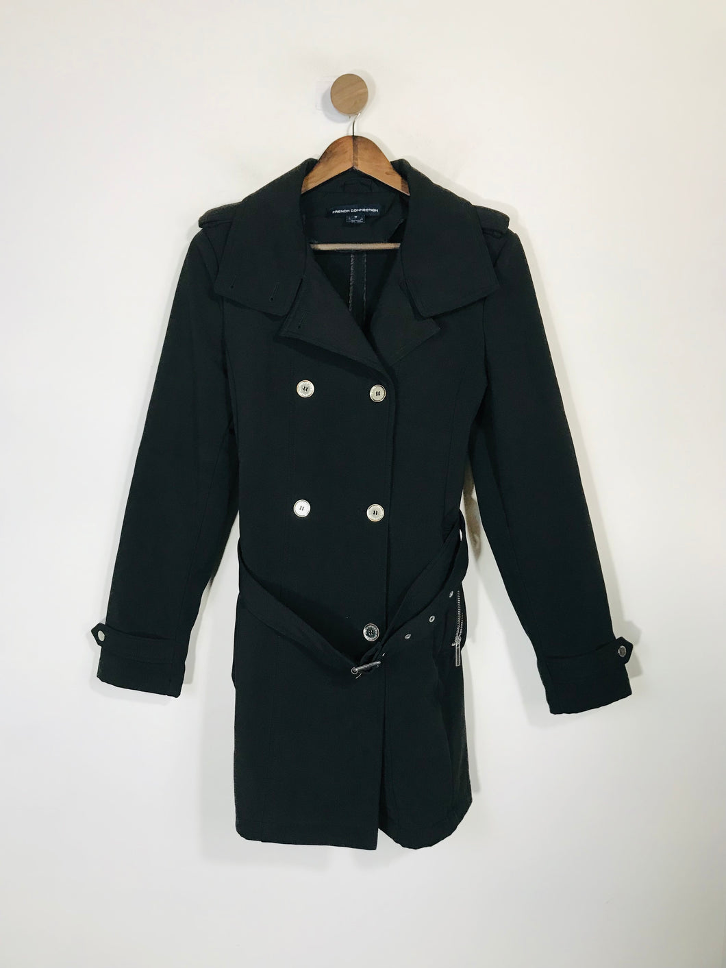 French Connection Women's Trench Coat | M UK10-12 | Black