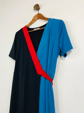 Load image into Gallery viewer, Per Una Women&#39;s Colour Block Wrap Dress | UK16 | Multicoloured
