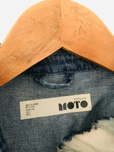 Load image into Gallery viewer, Topshop Women&#39;s Distressed Chambray Button-Up Shirt | UK6 | Blue

