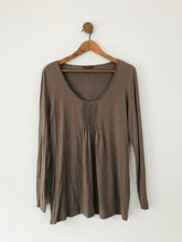 Load image into Gallery viewer, Wrap London Women&#39;s Ruched Blouse | UK16 | Brown
