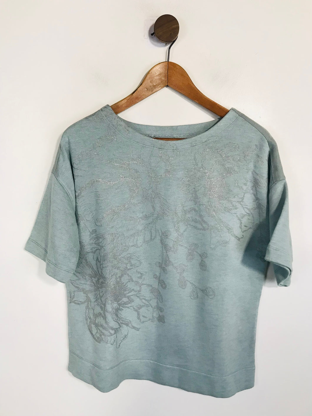 Wrap Women's Floral T-Shirt | UK8 | Blue