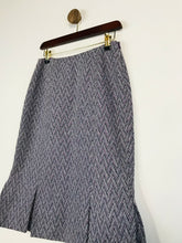 Load image into Gallery viewer, Hobbs Women&#39;s Wool Chevron A-Line Skirt | UK10 | Purple
