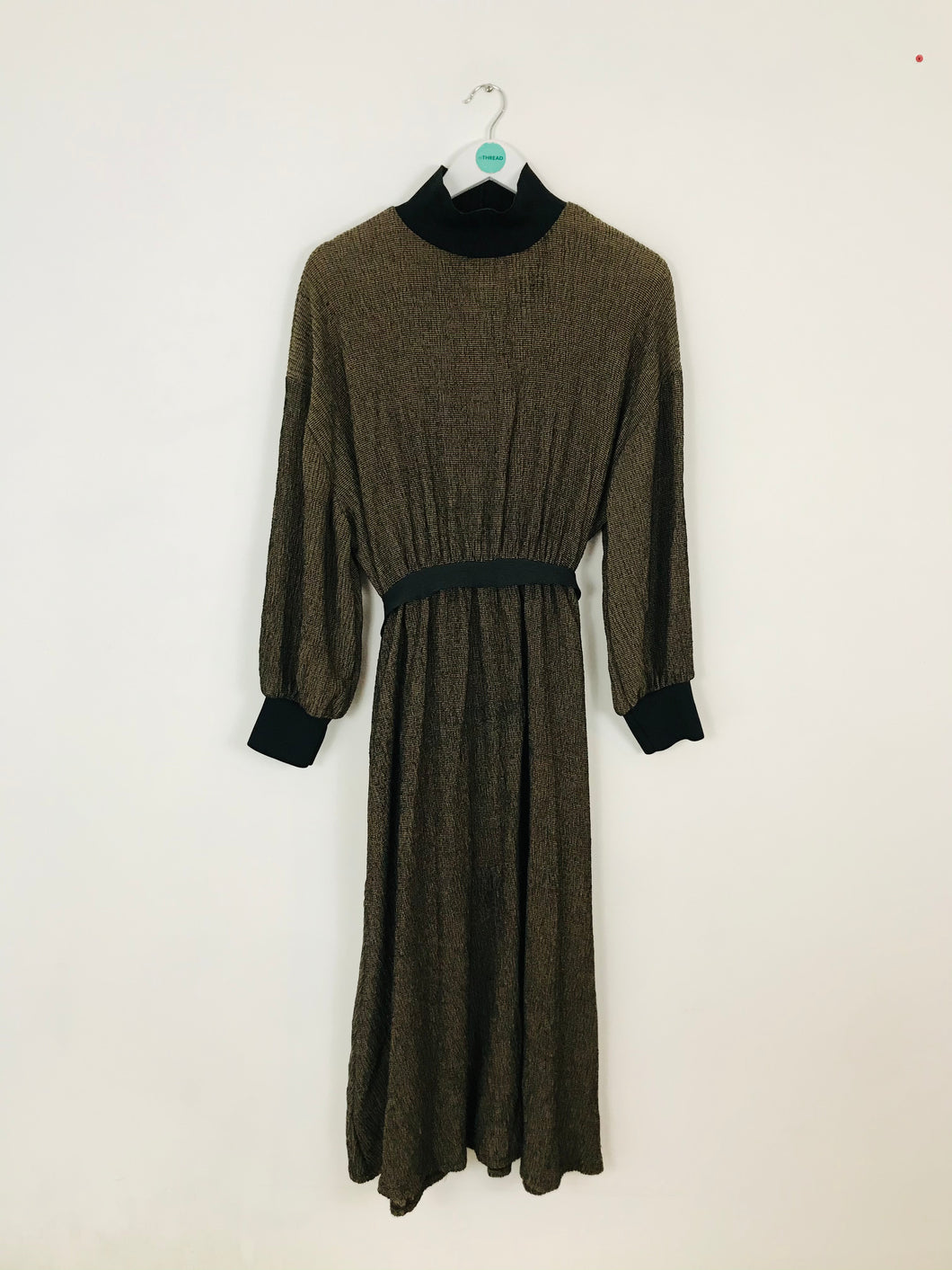Zara Women’s Oversized Long Sleeve Maxi Dress | S UK8 | Brown