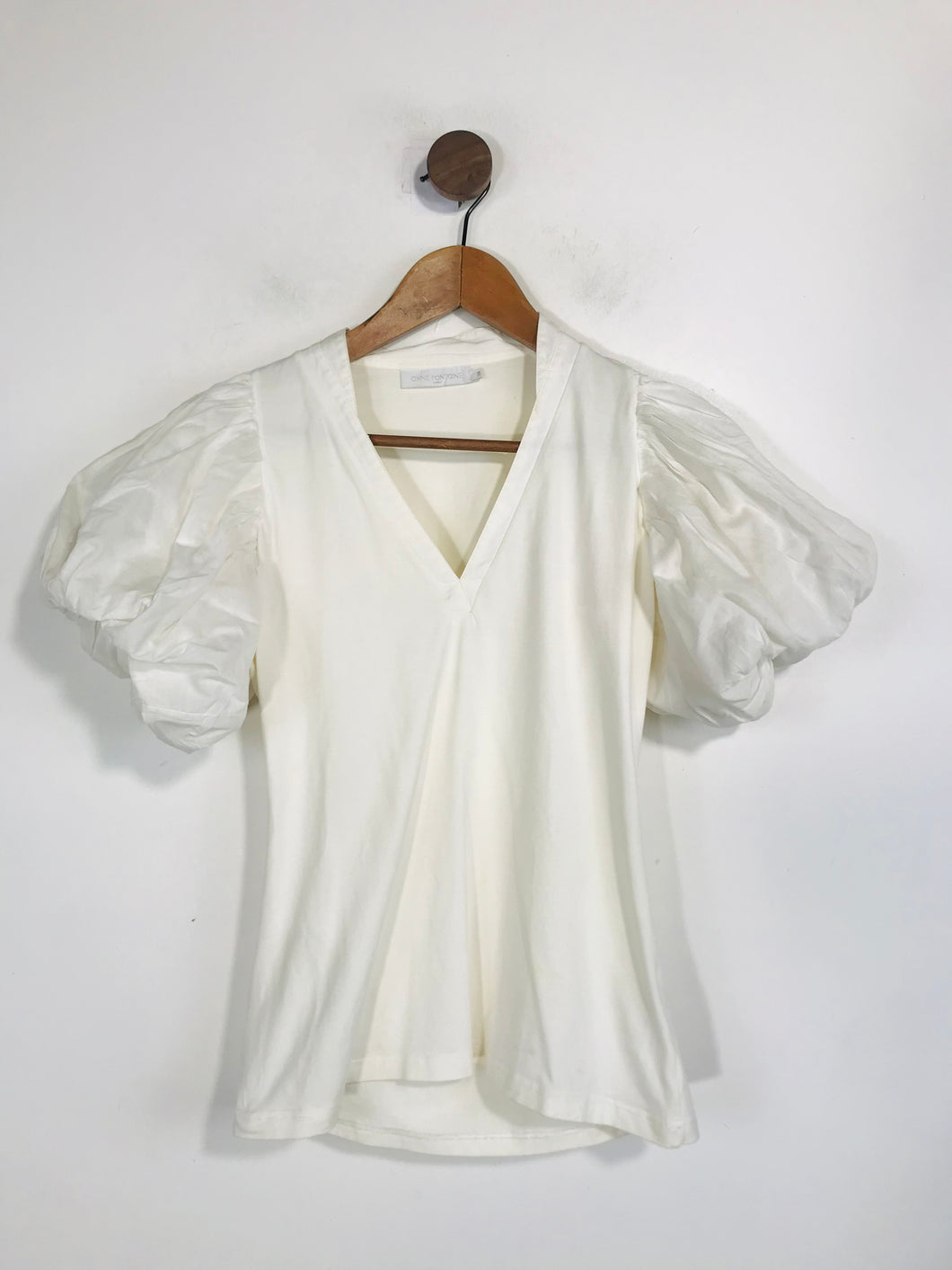 Anne Fontaine Women's Puff Sleeve T-Shirt | EU38 UK10 | White