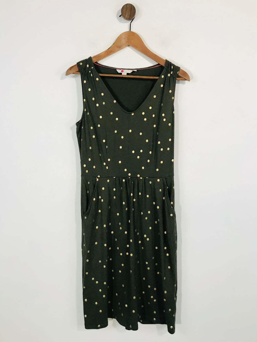 Boden Women's Polka Dot Midi Dress | UK12 | Green