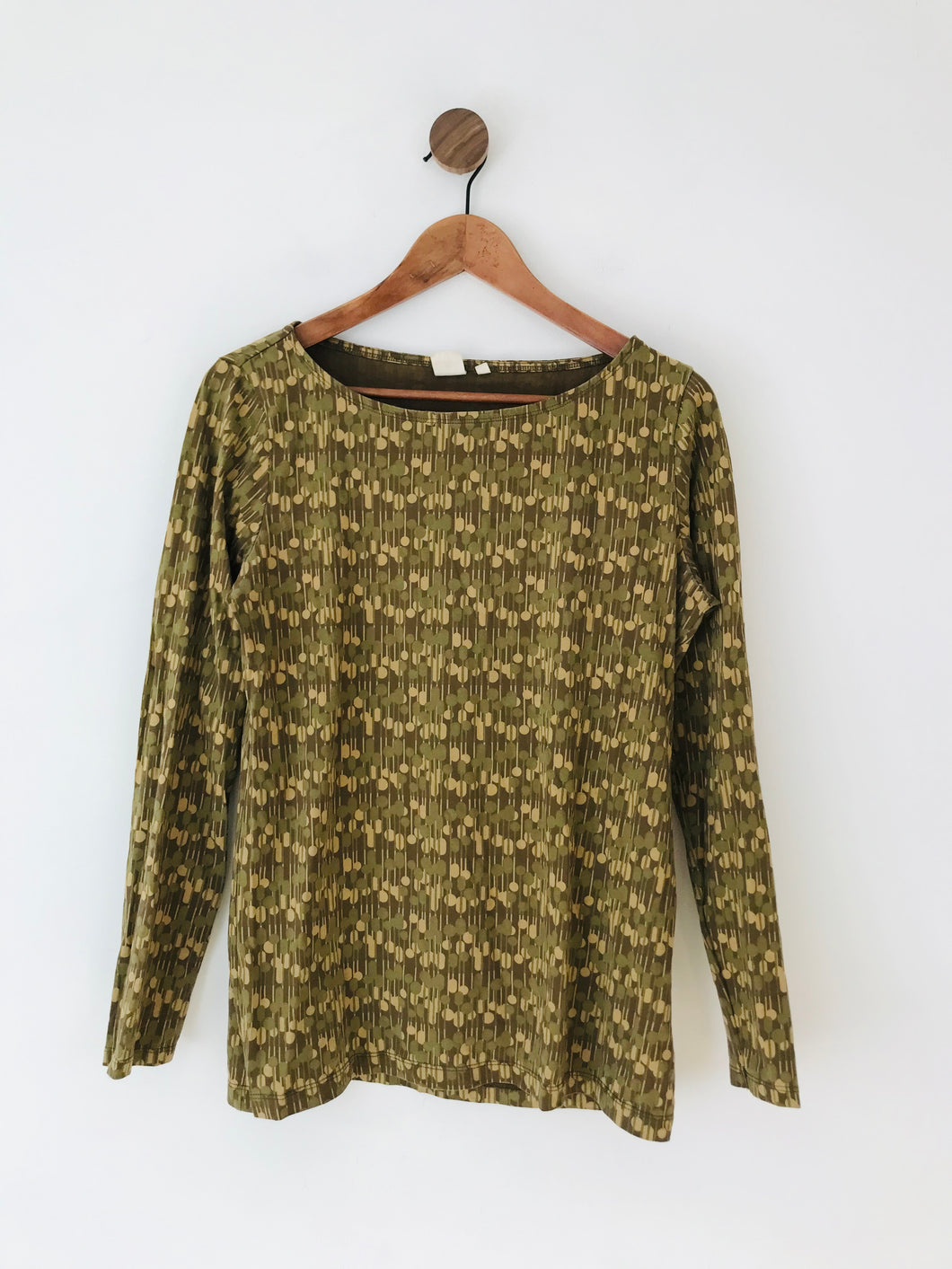 Orla Kiely Women's Long Sleeve Patterned T-Shirt | L UK14 | Green