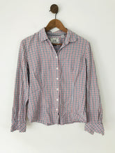 Load image into Gallery viewer, Mango Women&#39;s Check Button-Up Shirt | L UK14 | Blue
