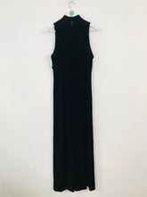 Load image into Gallery viewer, Papell Boutique Women’s Velour Velvet Maxi Evening Dress | UK12 | Black
