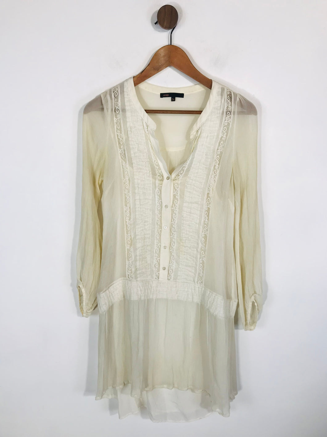 Maje Women's Silk Shift Dress | EU38 UK10 | White