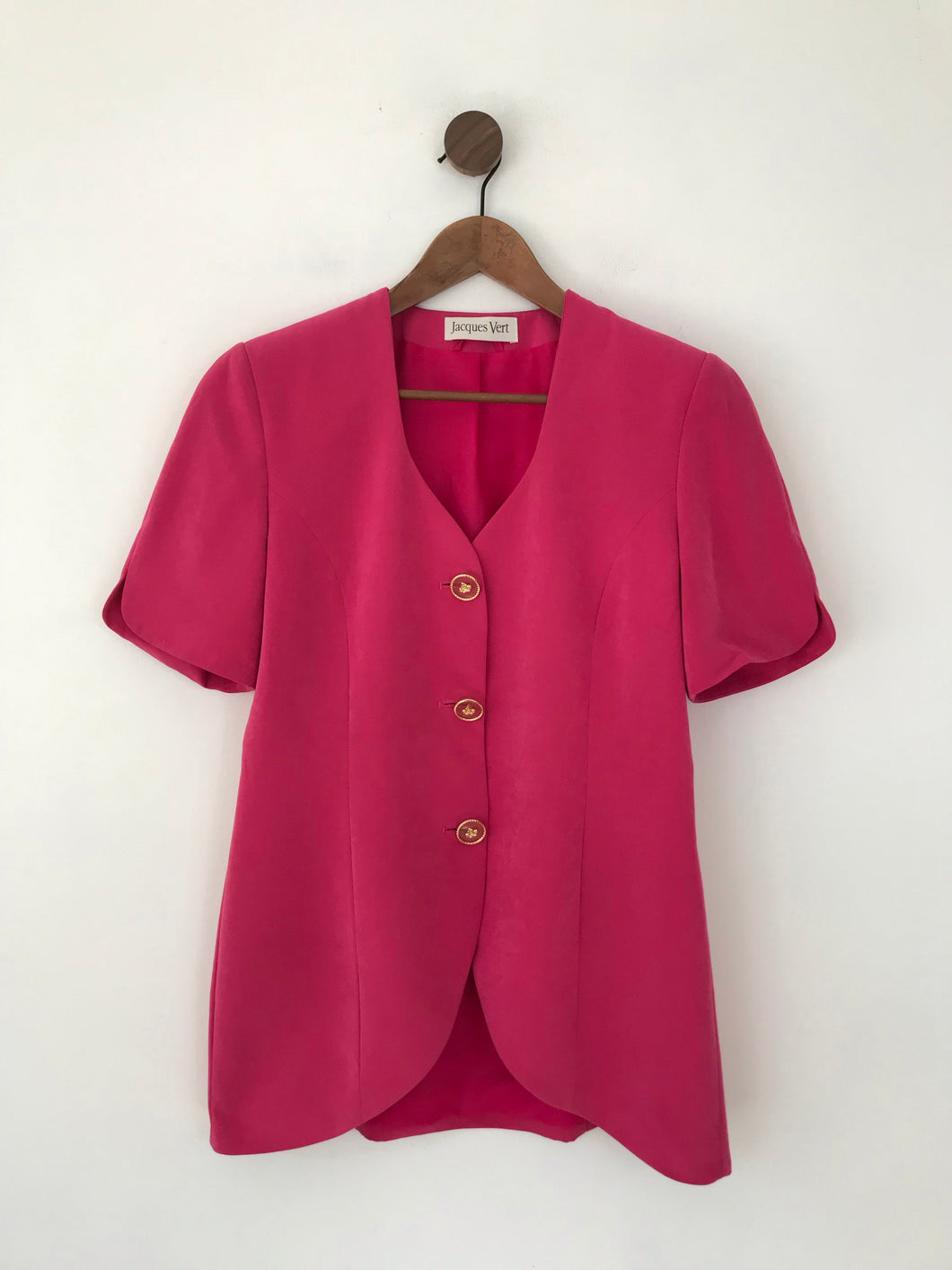 Jacques Vert Women's Vintage Fitted Blazer Jacket | UK10 | Pink