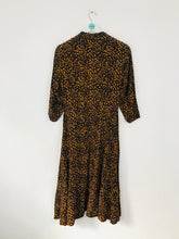 Load image into Gallery viewer, Just Female Women’s Leopard Print Maxi Wrap Dress | S UK8-10 | Brown
