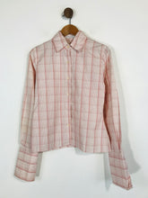 Load image into Gallery viewer, T.M. Lewin Women&#39;s Check Gingham Long Sleeve Button-Up Shirt | UK10 | Red
