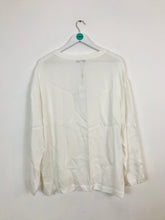 Load image into Gallery viewer, Reiss Women’s Oversized Long Sleeve Blouse | UK 14 | White
