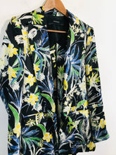 Load image into Gallery viewer, Zara Women&#39;s Floral Padded Shoulder Blazer Jacket | S UK8 | Multicoloured

