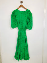 Load image into Gallery viewer, Frank Usher Women&#39;s Polka Dot Smock A-Line Dress | UK14 | Green
