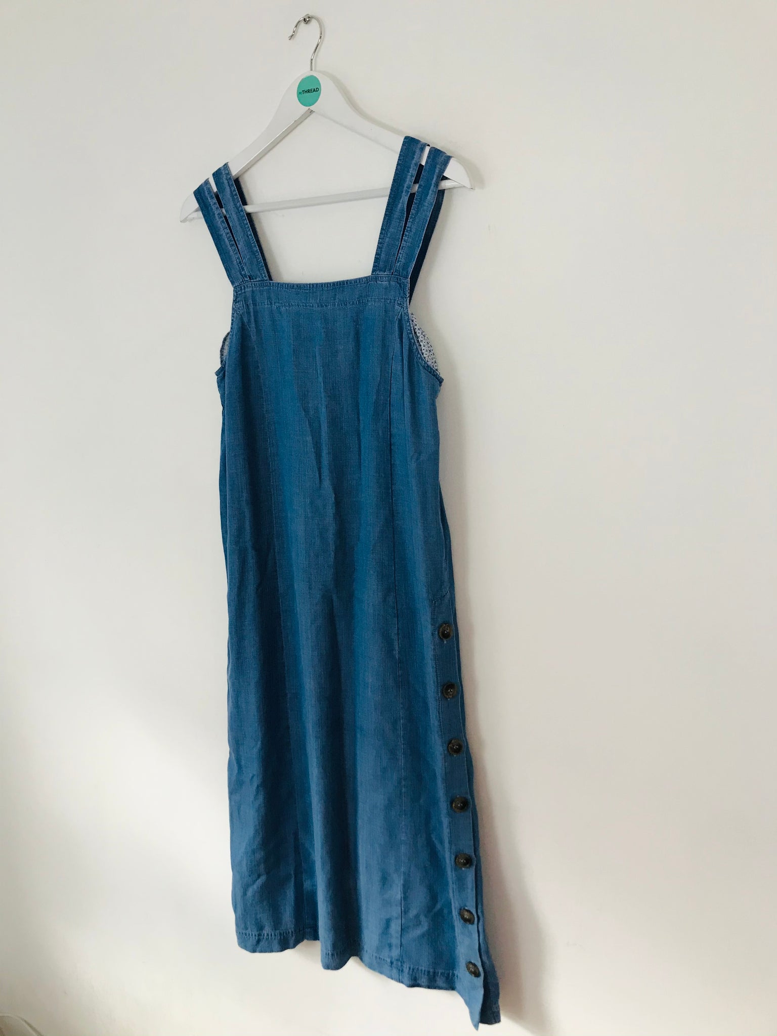 Anthropologie Women's Seen Worn Kept Denim Maxi Dress NWT | UK12